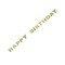 Gold Happy Birthday Fringe Banner 8 Ft – Metallic Gold Birthday Decor for Milestone Parties & Events